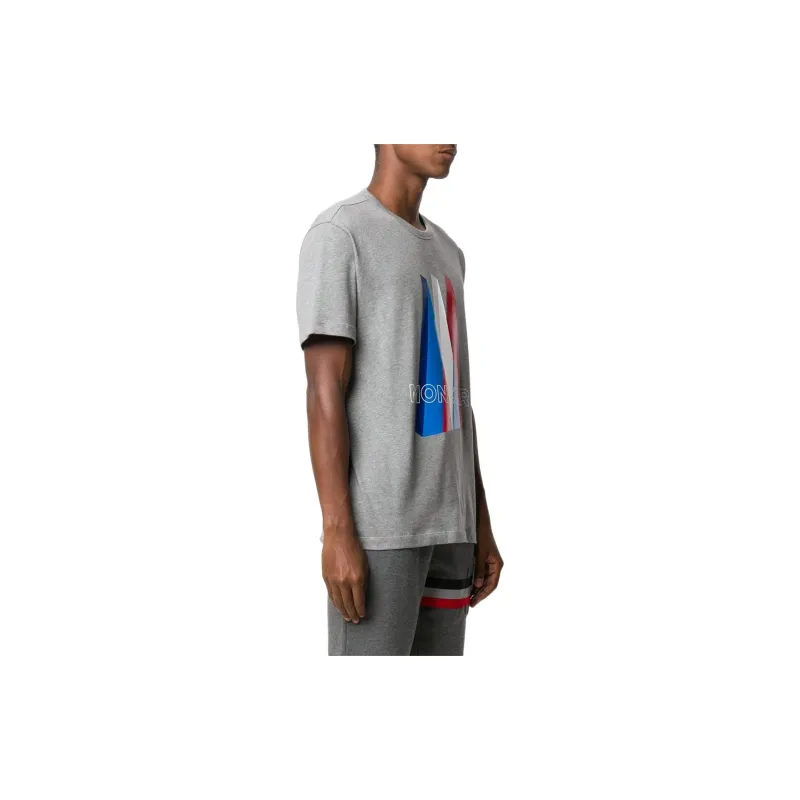 Moncler T Shirts Men Gray-2
