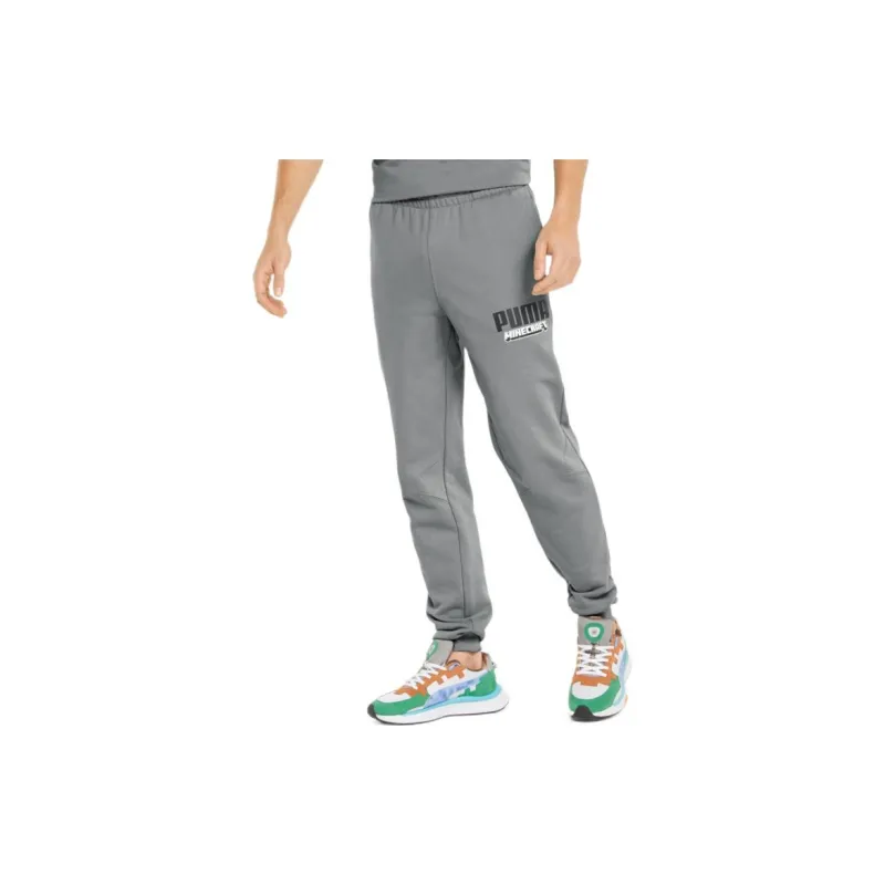 PUMA INTL Graphic Knitted Sweatpants Men Gray-3