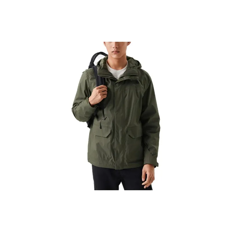 THE NORTH FACE City Outdoor Collection Water Resistant Windproof Breathable Warm Windbreaker Jacket Men's Green-1