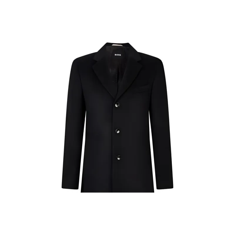 HUGO BOSS Coats Men Black-4