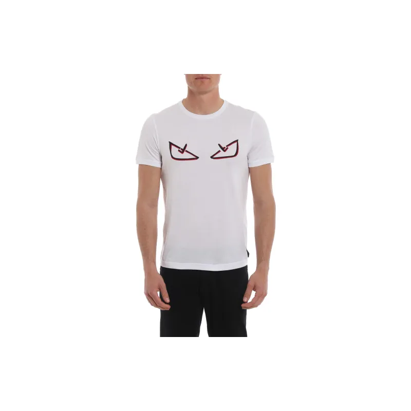 FENDI T Shirts Men White-2