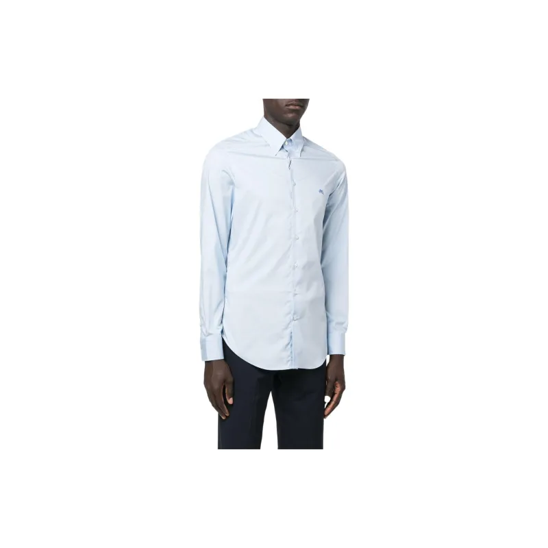 ETRO Logo Embroidered Button Up Shirt-3