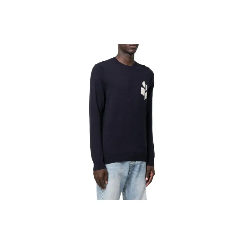 ISABEL MARANT Logo Intarsia Crewneck Knitted Jumper-3