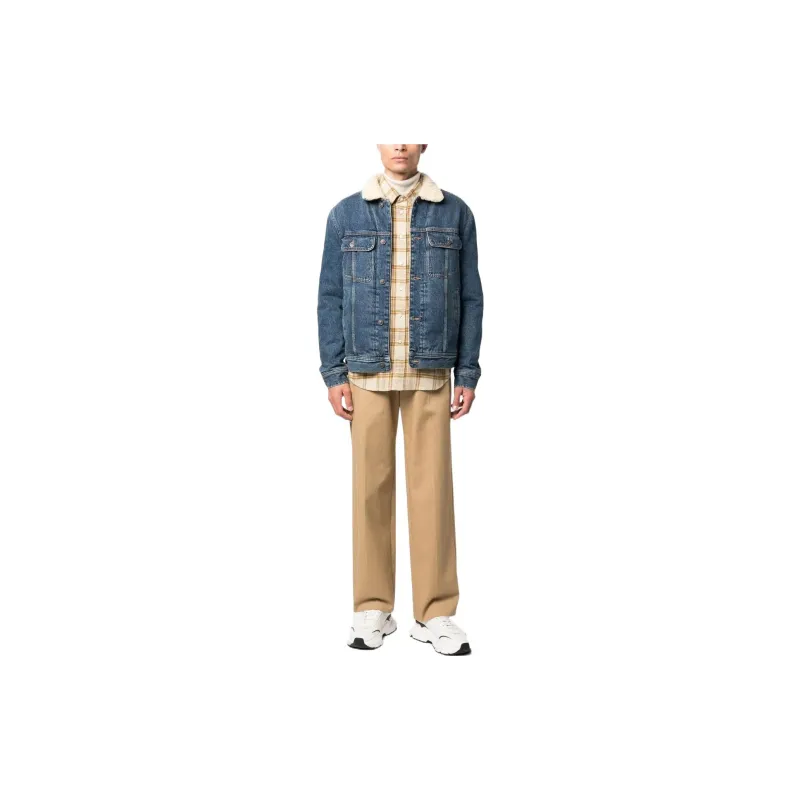 DIESEL D Barcy T Shearling collar Denim Jacket-1