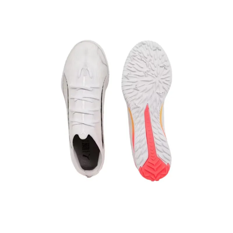 PUMA Ultra 5 Slip-Resistant Soccer Shoes Men's Silver White-4