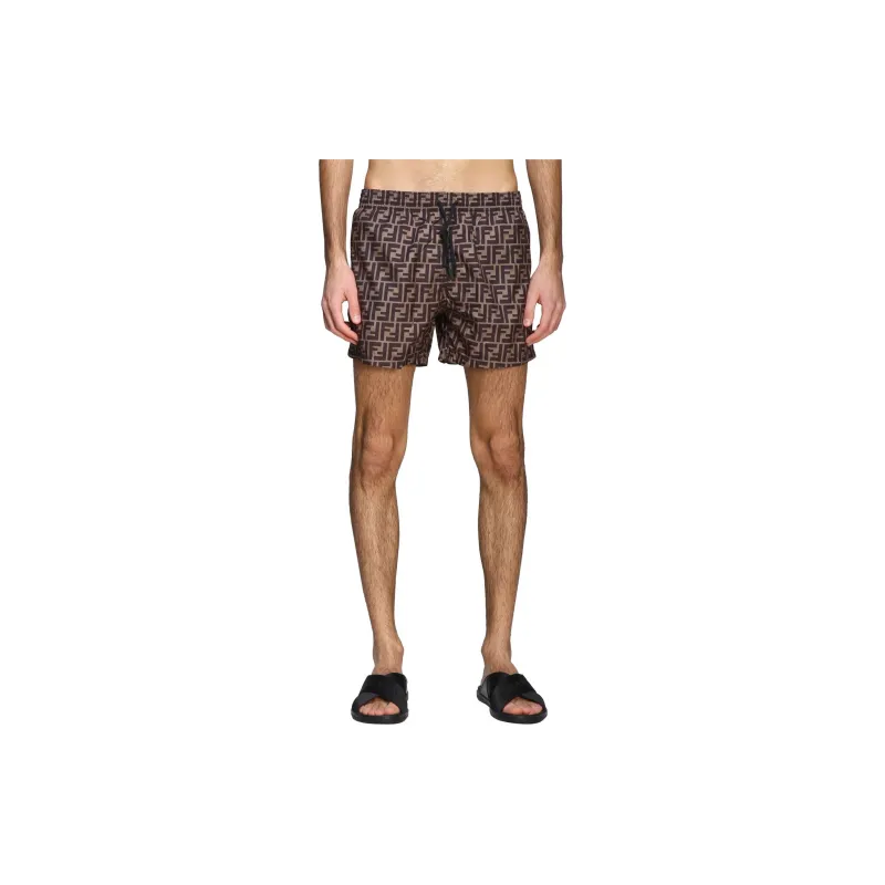 FENDI Ff Drawstring Swim Shorts-6