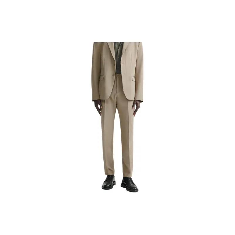 ZARA Suit Trousers Men Brown-4