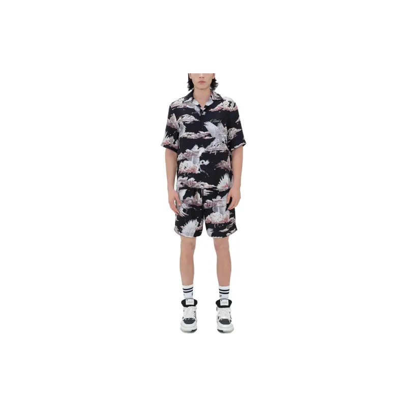 AMIRI All Over Pegasus Bowling Shirt-1