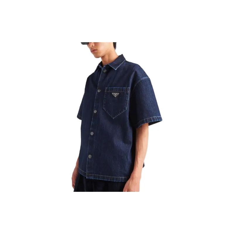 PRADA FW22 Shirt Men's Marine Blue-3