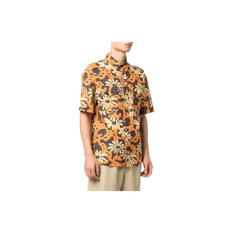 NANUSHKA Floral Printed Short Sleeved Shirt-3