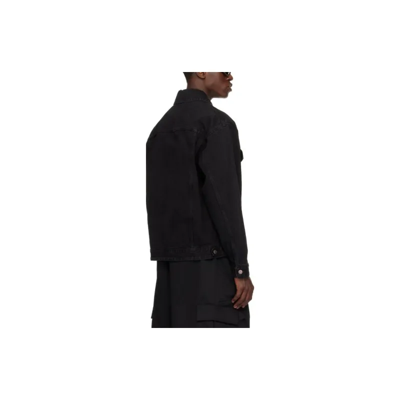 WE11DONE SS24 Denim Jacket Unisex Black-2