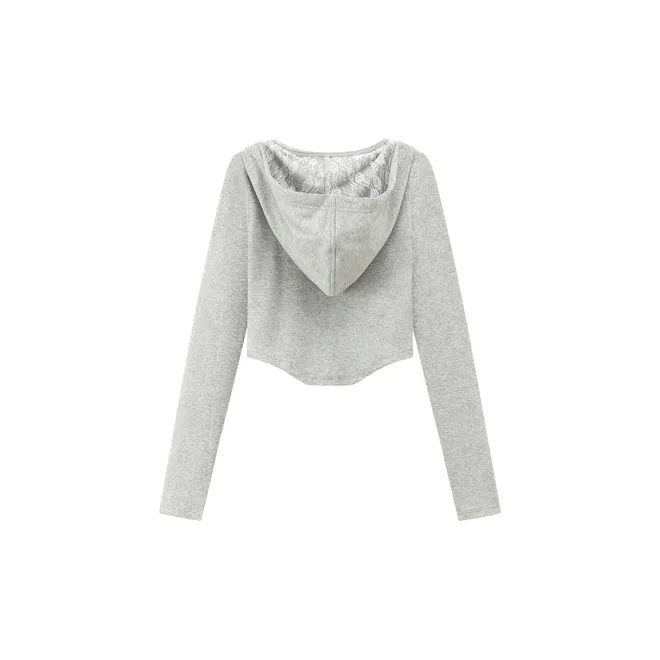 CHUU Cropped Coat Women's Light Heather Gray-1