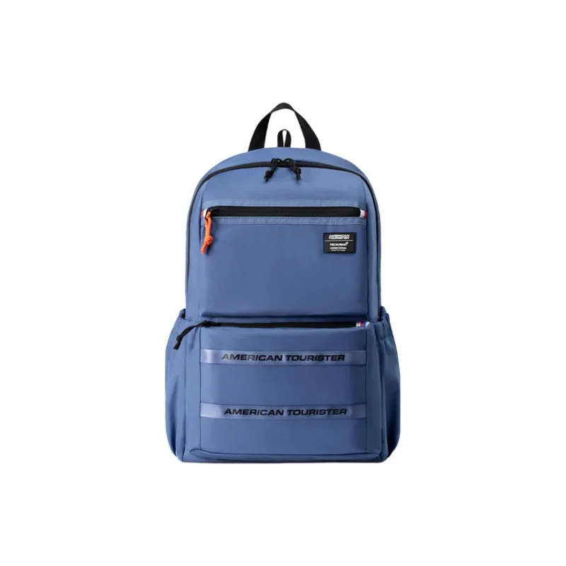 AMERICAN TOURISTER Fabric Backpack Unisex White/Marine Blue-4