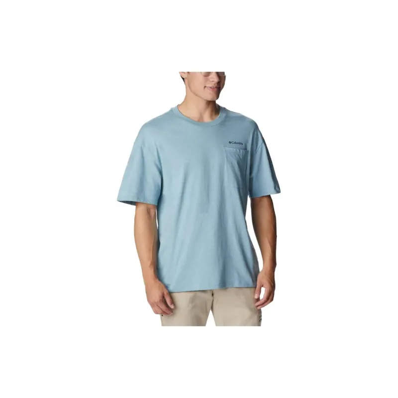 Columbia Tech Trail T-Shirts Men Stone Blue-2