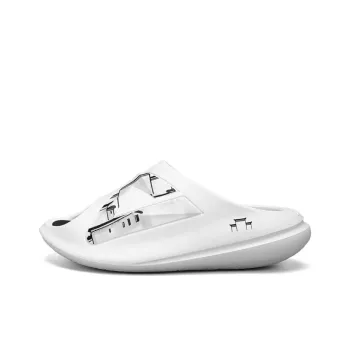 PEAK Very Small Fat Drag Quiet Slip-Resistant Slide Slippers Unisex White Black