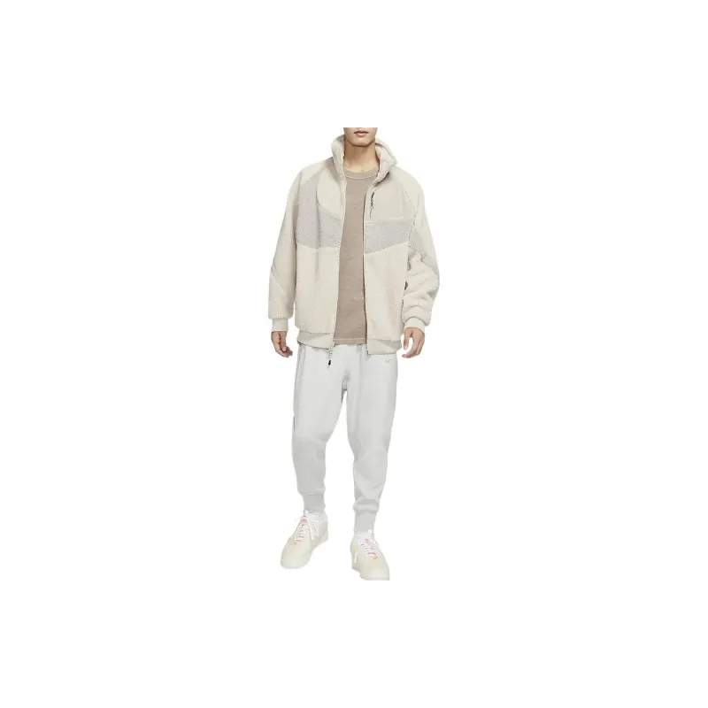 Nike Velvet Jackets Men Milk White-2