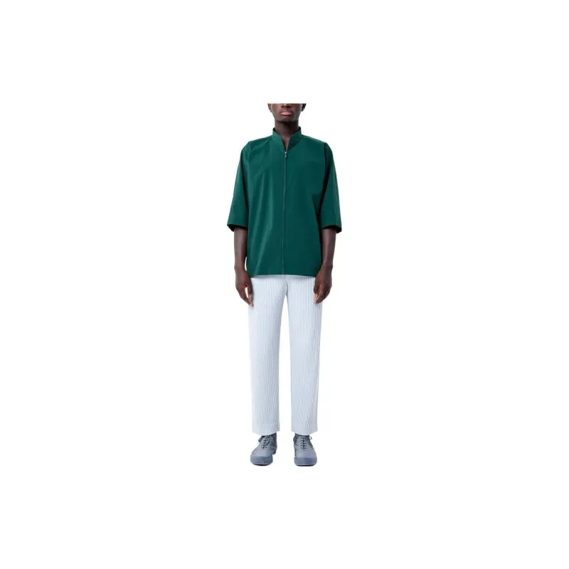 Homme Plissé Issey Miyake Shirts Men Green-1