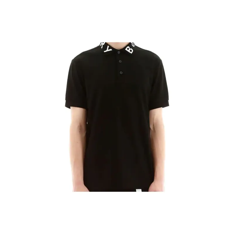 Burberry Men Ryland Collar Logo Polo Black-5