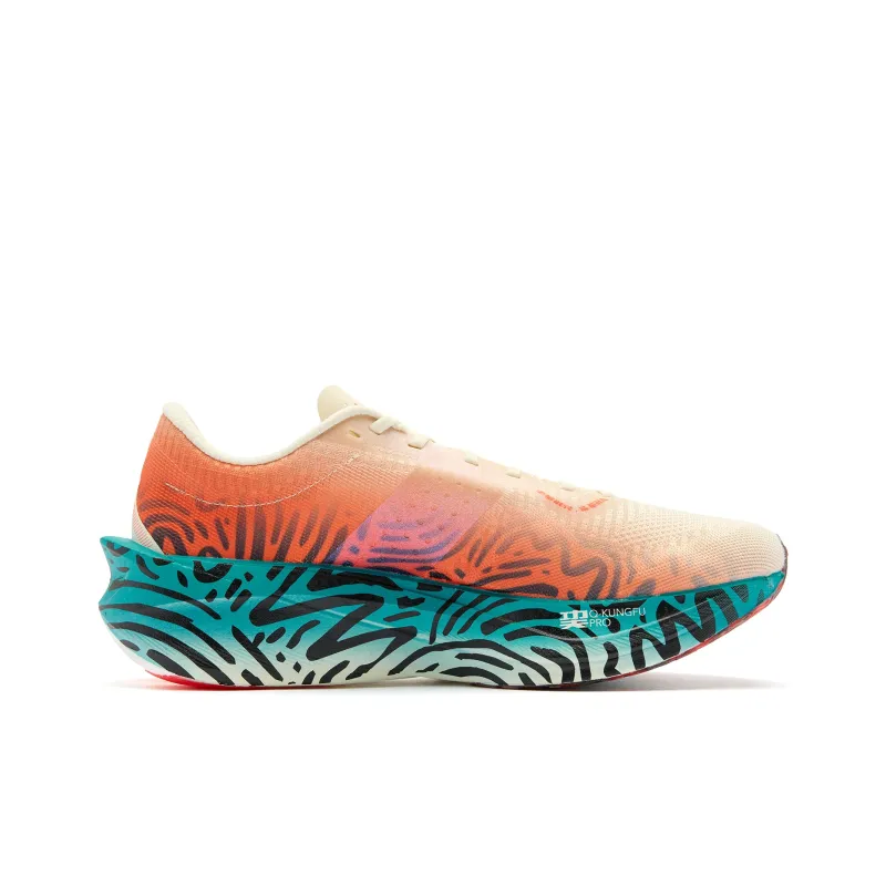 QIAODAN Flying Shadow PB4.0 Running Shoes Men Low Top Bright Orange Ultra Green-1