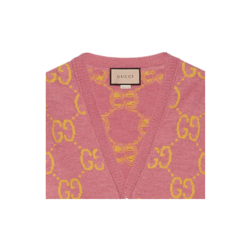 GUCCI Gg Intarsia knit Cardigan-3