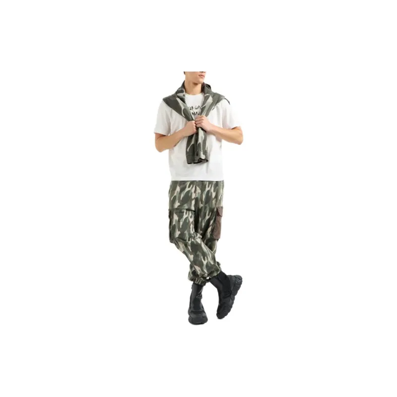 ARMANI EXCHANGE Camouflage logo Cotton T shirt-1