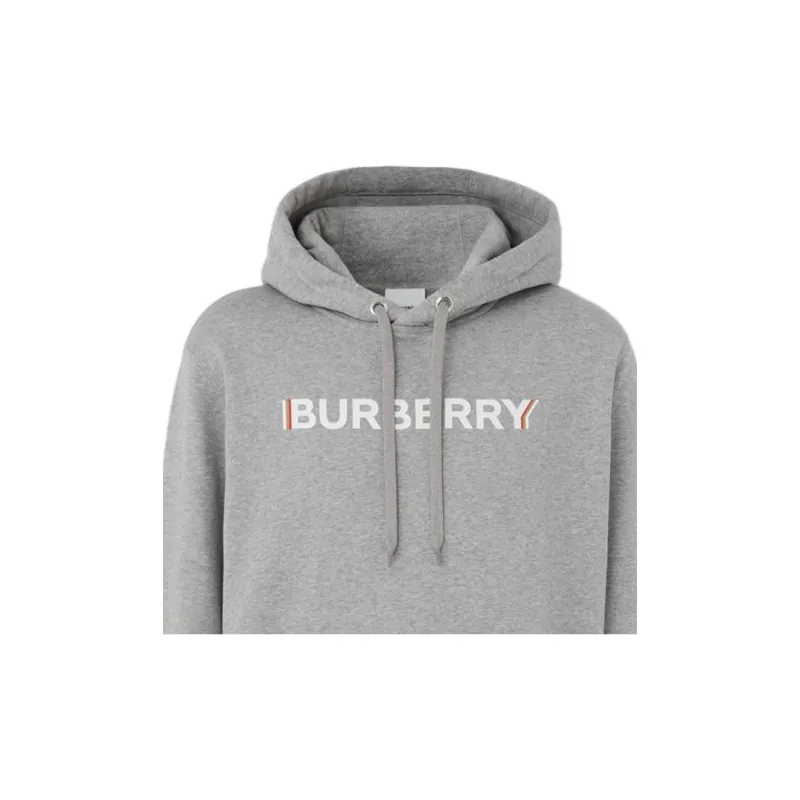 Burberry Logo Print Cotton Hoodie-6