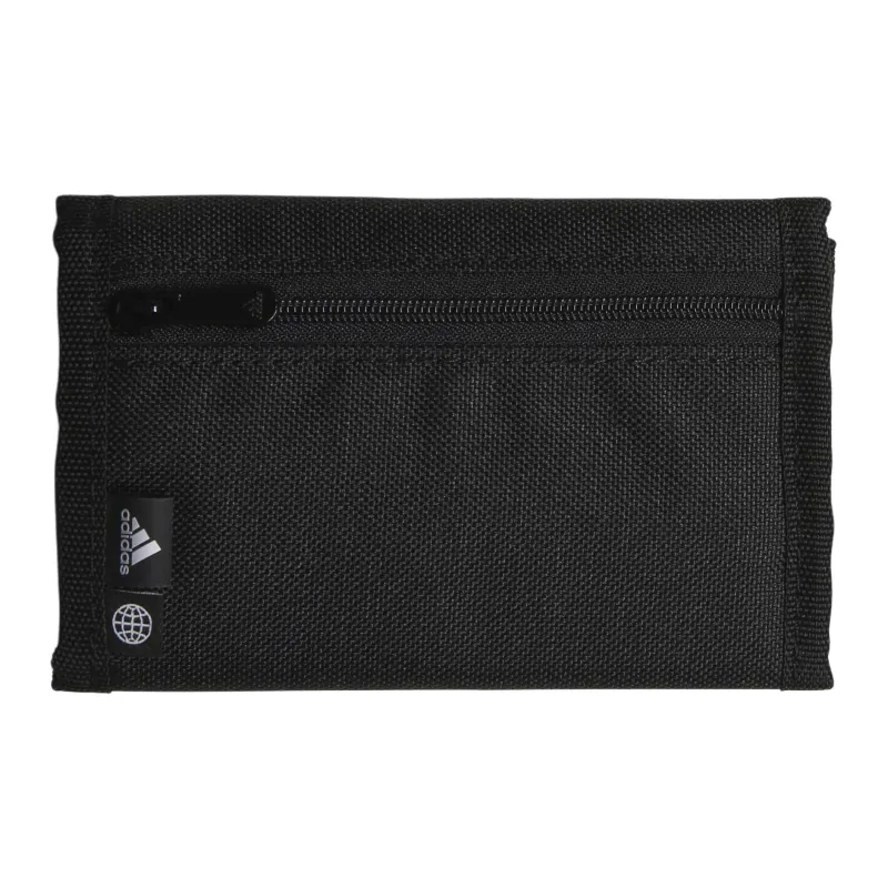 Adidas Recycled Polyester Canvas Wallet Unisex Black & White-1