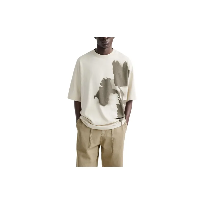 ZARA T-Shirts Men Dark Taupe-2