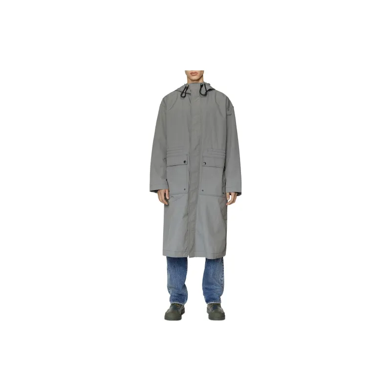 DIESEL Trench Coats Men Gray-1