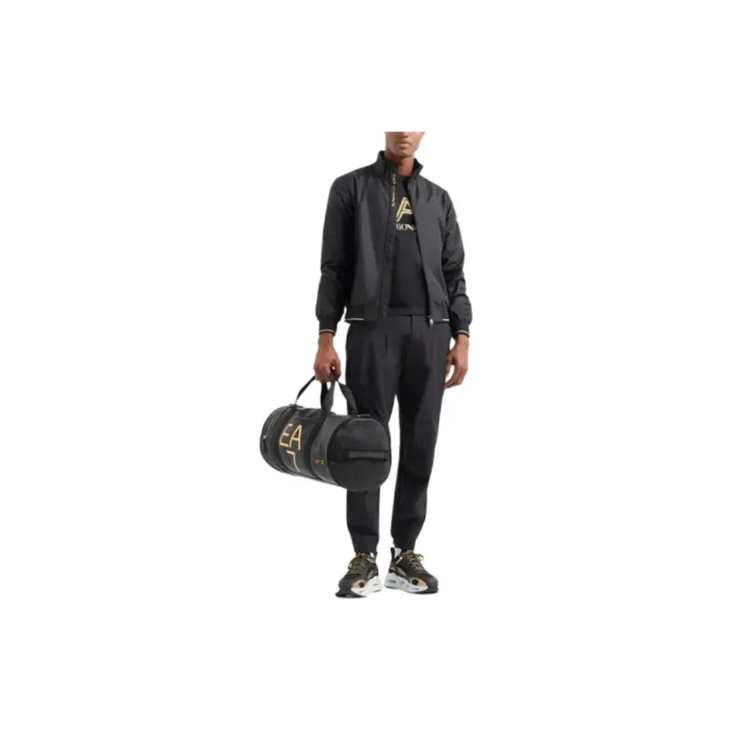 EMPORIO ARMANI EA7 Core Identity Technical Fabric Jacket Jackets & Coats Men's Black-1