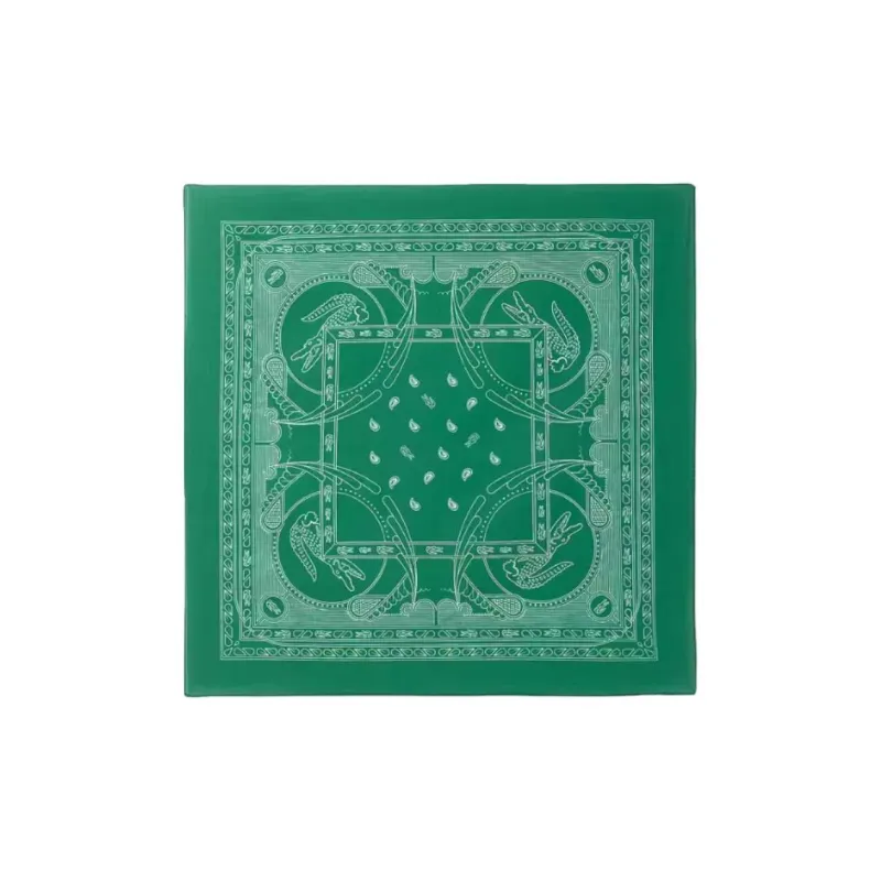 LACOSTE Cotton Fabric Silk Scarves Women's Green-0