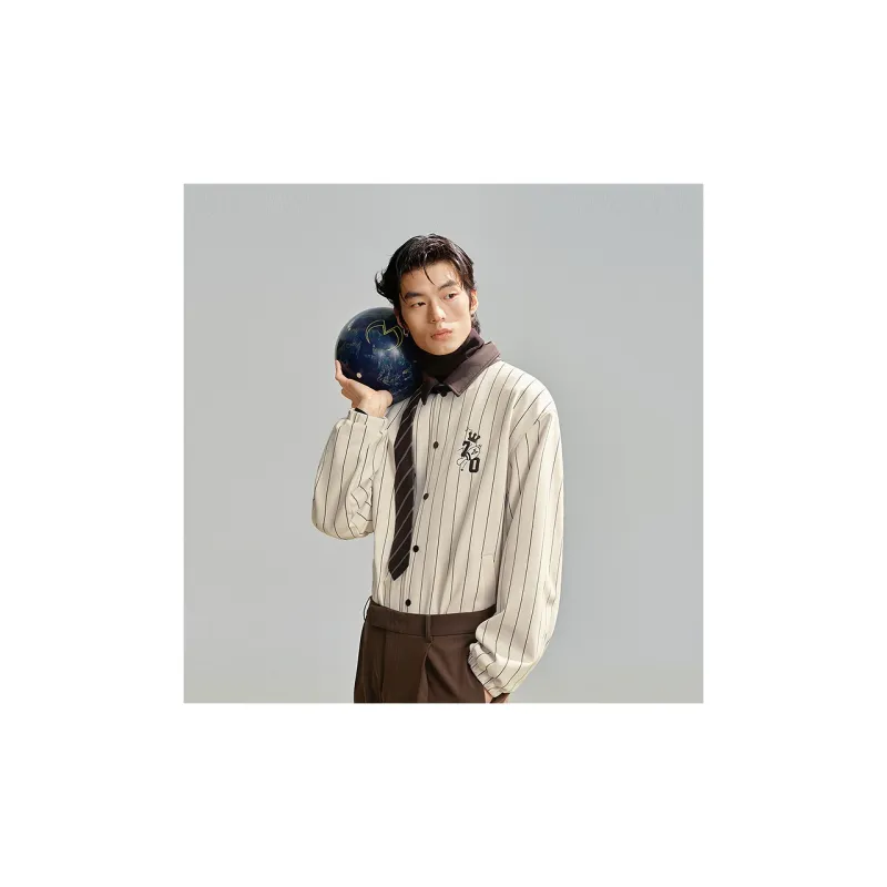PEACEBIRD MEN Jackets Unisex White Loose Fit-3