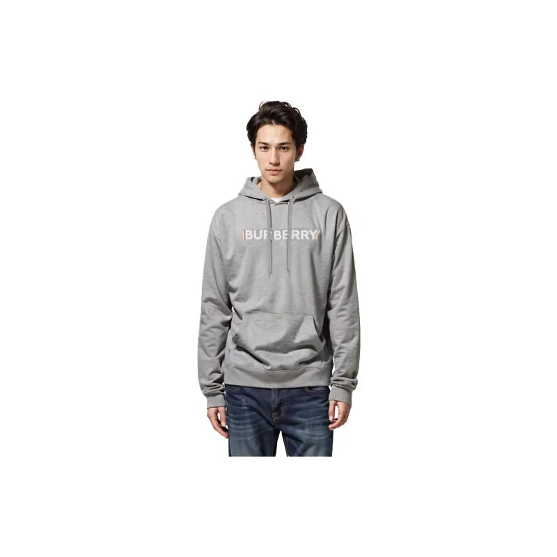 Burberry Logo Print Cotton Hoodie-5