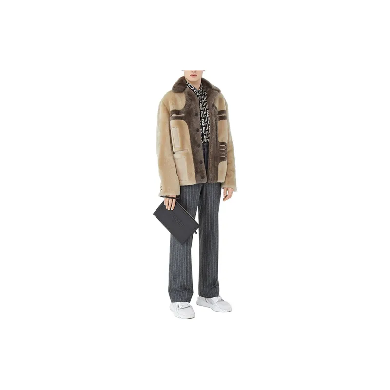 FENDI Jackets Men Beige-2