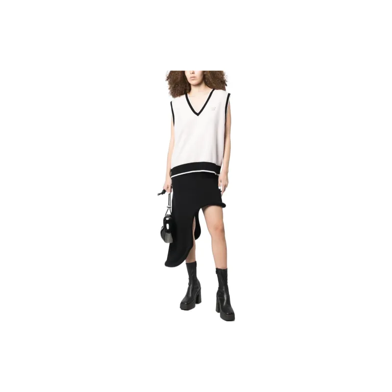WE11DONE Two tone V neck Vest-1