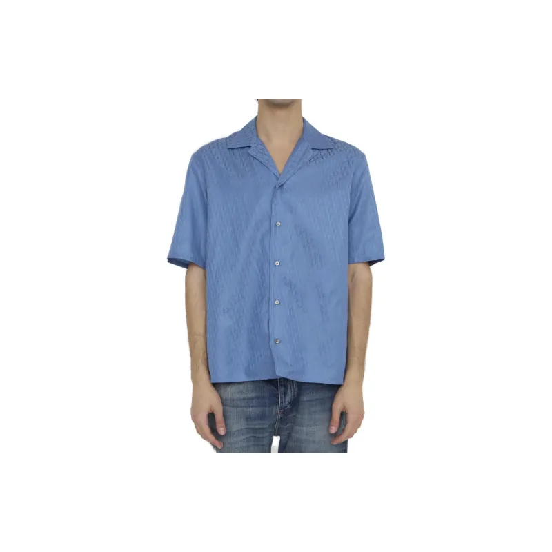 DIOR All Over Logo Patterned Short Sleeved Shirt-3