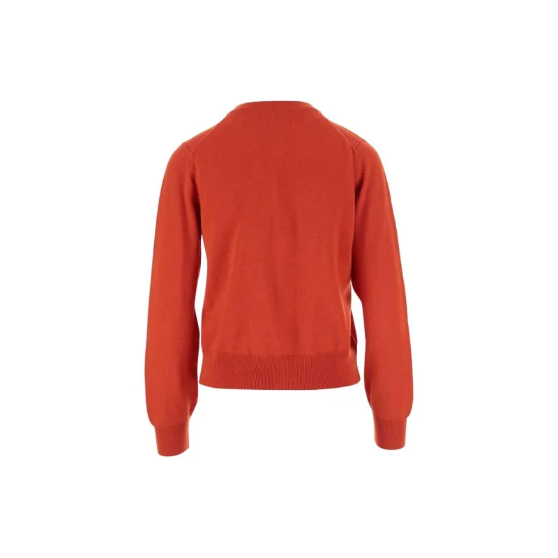 Maison Kitsune Bold Fox Head Patch Knitted Cardigan-1