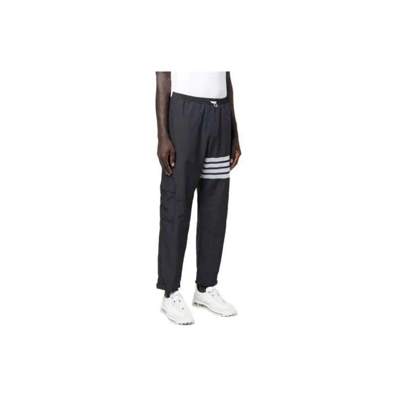 THOM BROWNE 4 Bar Striped Track Pants-3
