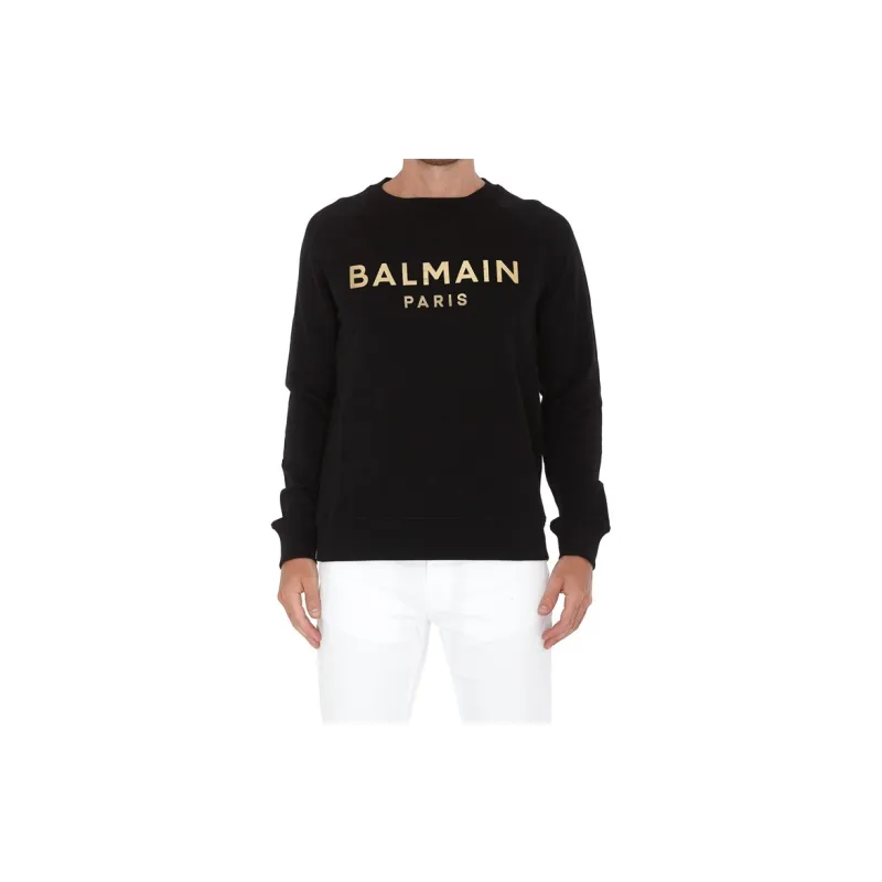 BALMAIN Sweatshirts Men Black-4