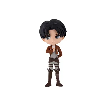 BANPRESTO Glasses Factory Q Posket Attack On Titan Levi 2 Model A Chibi Figures