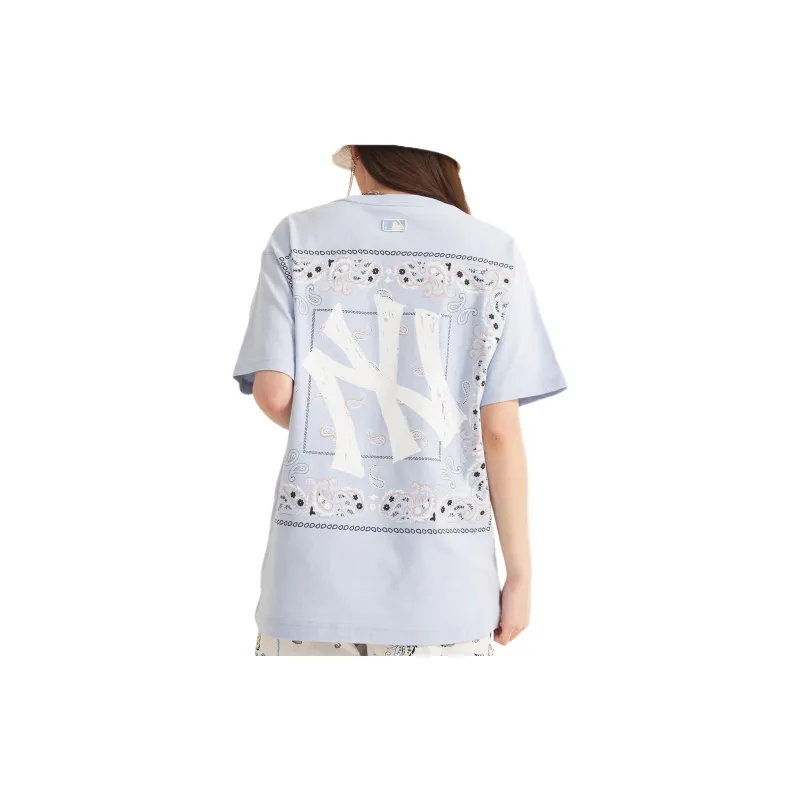 MLB New York Yankees T Shirts Unisex Light Blue-3