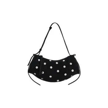 ZARA Sheepskin Shoulder Bag Small Size Women's Black