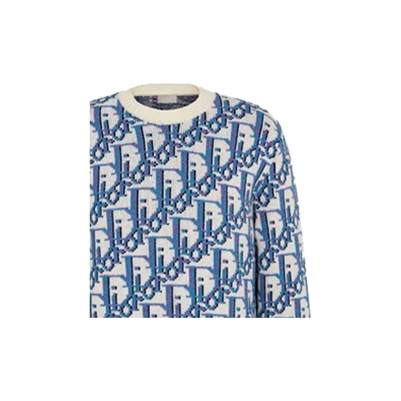 DIOR x Stussy Cashmere Sweater Men's Blue-7