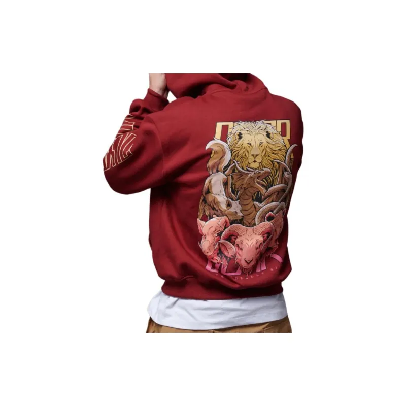 Dolly Noire 7 Deadly Sins Hoodie Bordeau Sweatshirt Men's Red-3