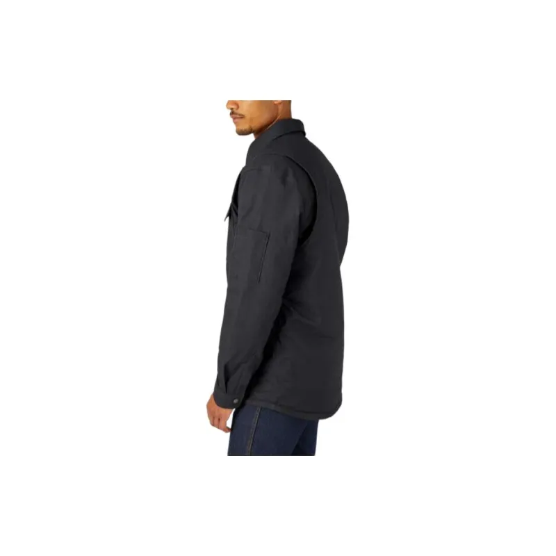 Dickies Water Repellent Fleece-Lined Duck Shirt Jacket Jackets Coats Men's Black-3