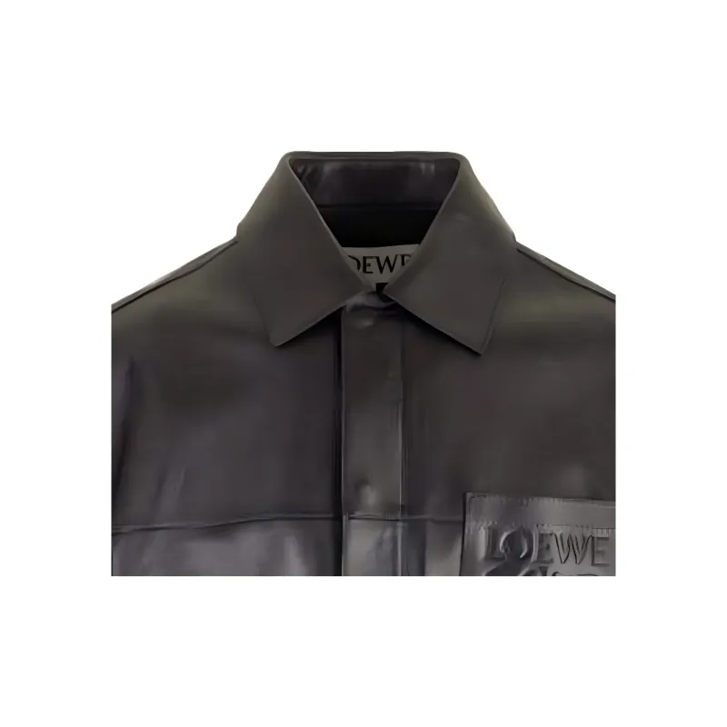 LOEWE Logo Embossed Long Sleeved Shirt-6