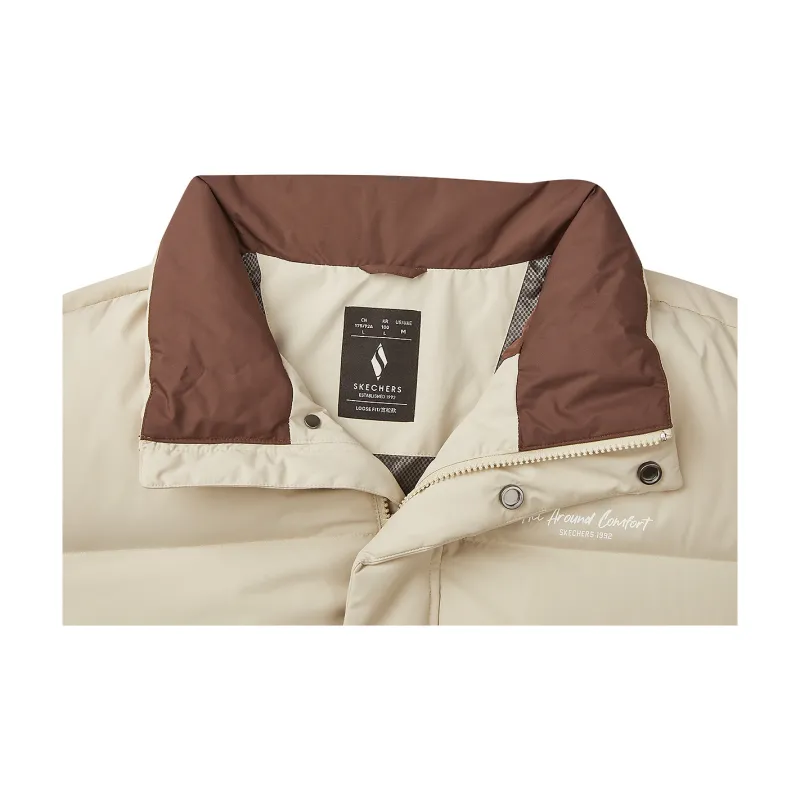 Skechers Sports Alliance Series FW24 Puffer Jacket Unisex Light Brown-5