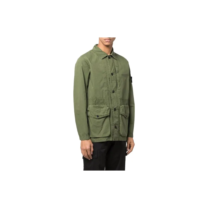 STONE ISLAND Jackets Men Army Green-3
