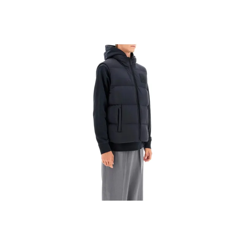 Moose Knuckles Logo Patch Reversible Down Vest-2