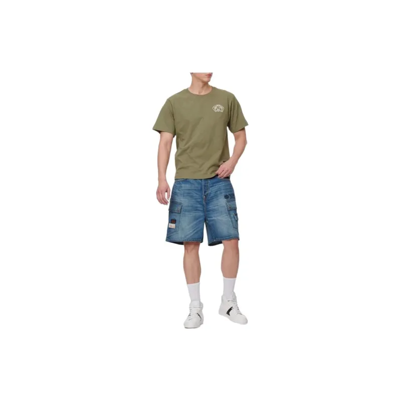 EVISU Denim Shorts Men Denim Blue-4